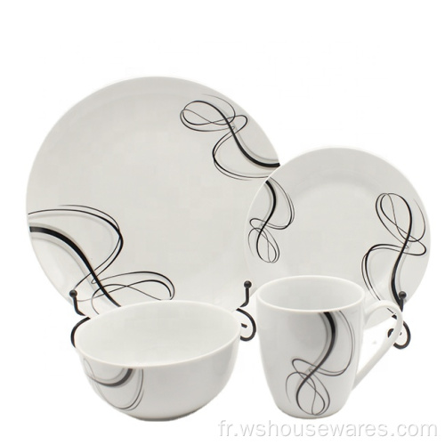 Ensembles de vaisselle en porcelaine de décalcomanie de cadeaux Royal Bone